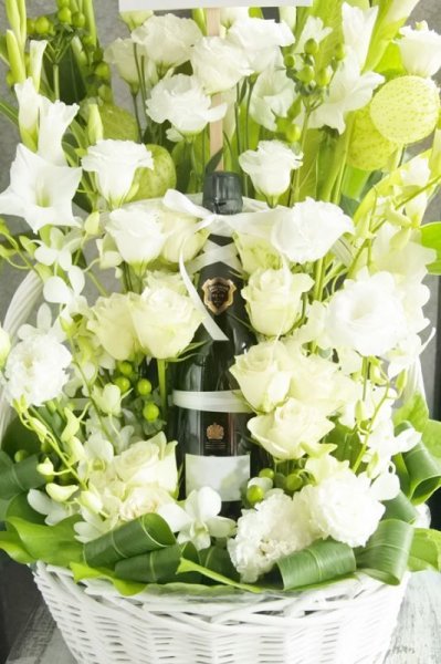 画像2: シャンパンアレンジ（トールタイプ）30,000円 (2)